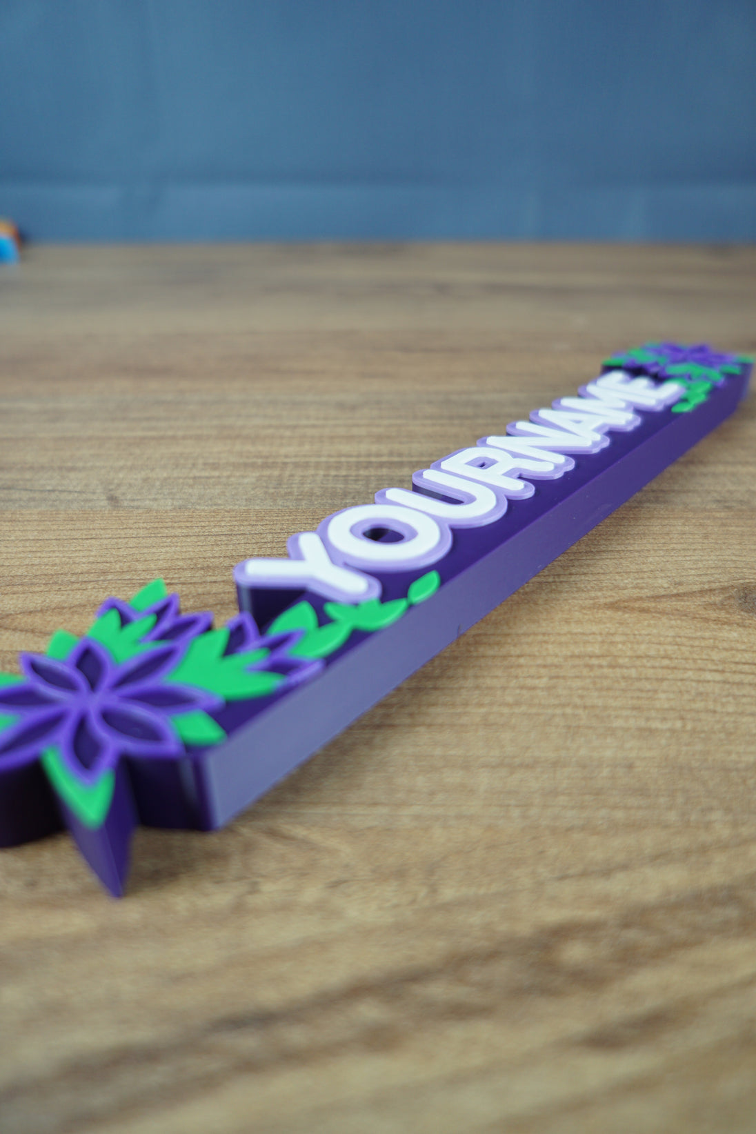 Custom gamer desk nameplate Palia inspired design