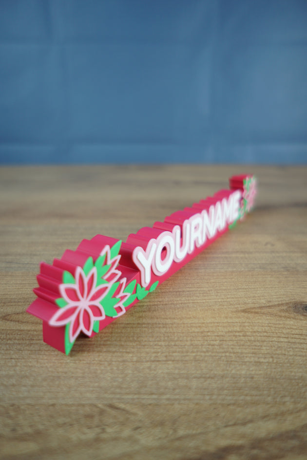 Custom Palia nameplate floral design 25cm decor