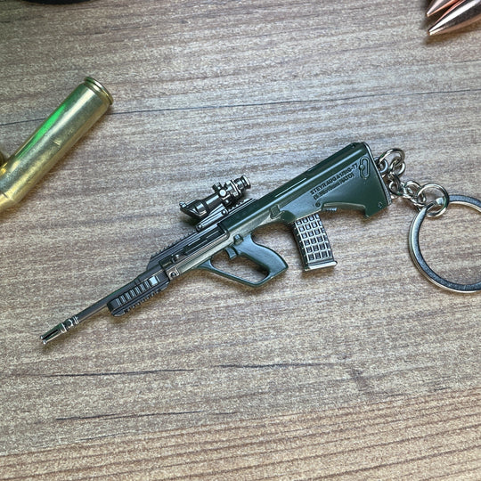 Escape from Tarkov AUG modded metal keyring