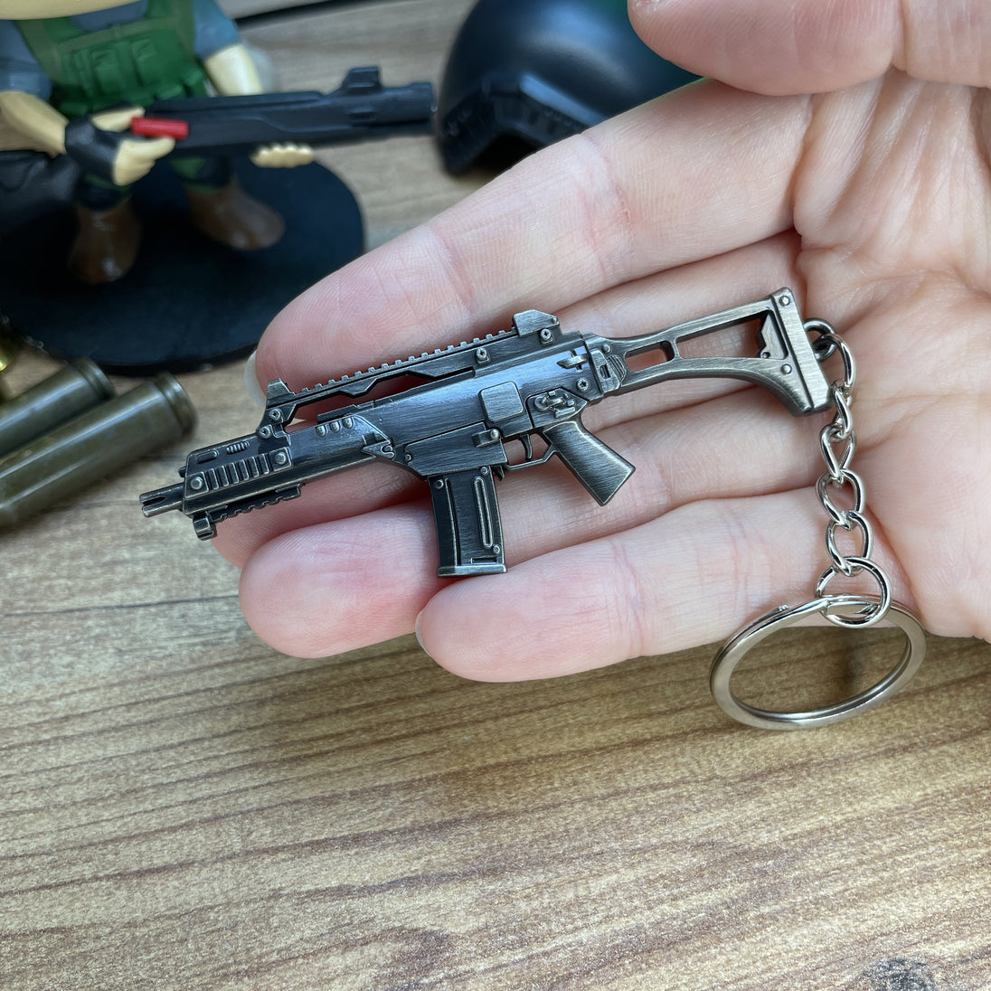 HK G36 assault rifle keychain gift for gamers