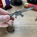 7cm metal MK47 rifle keyring collectible