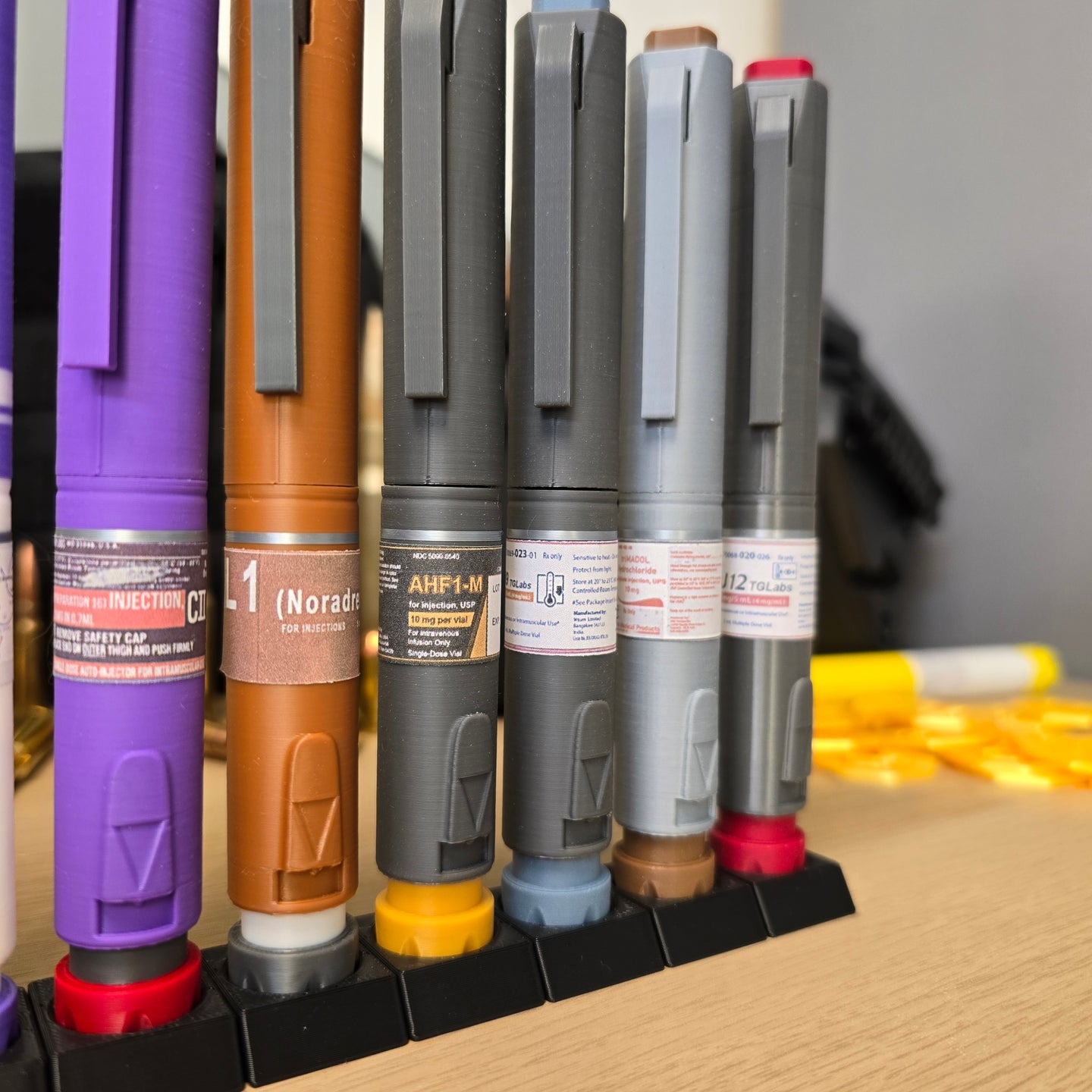 Close-up of Stim Injector Prop – Escape From Tarkov Replica