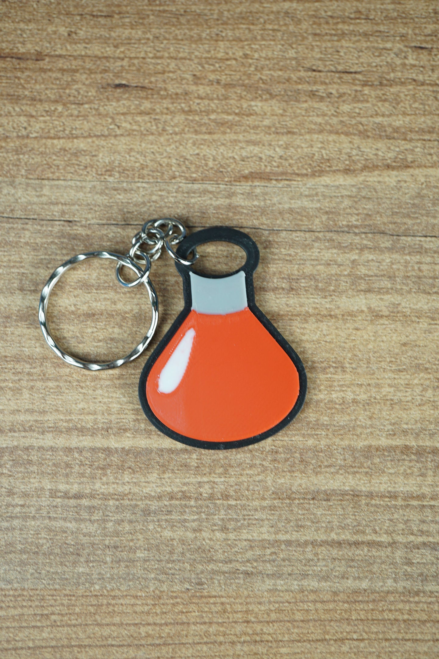 Factorio automation science flat keyring red design