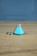 Factorio chemical science pack keyring light blue flask