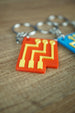 Factorio circuit keyring used as gamer gift and keychain accessory
