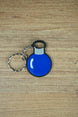 Factorio cryogenic science flat keyring blue design