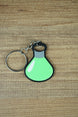 Factorio logistic science flat keyring light green design