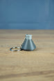 Factorio military science pack keyring dark grey flask