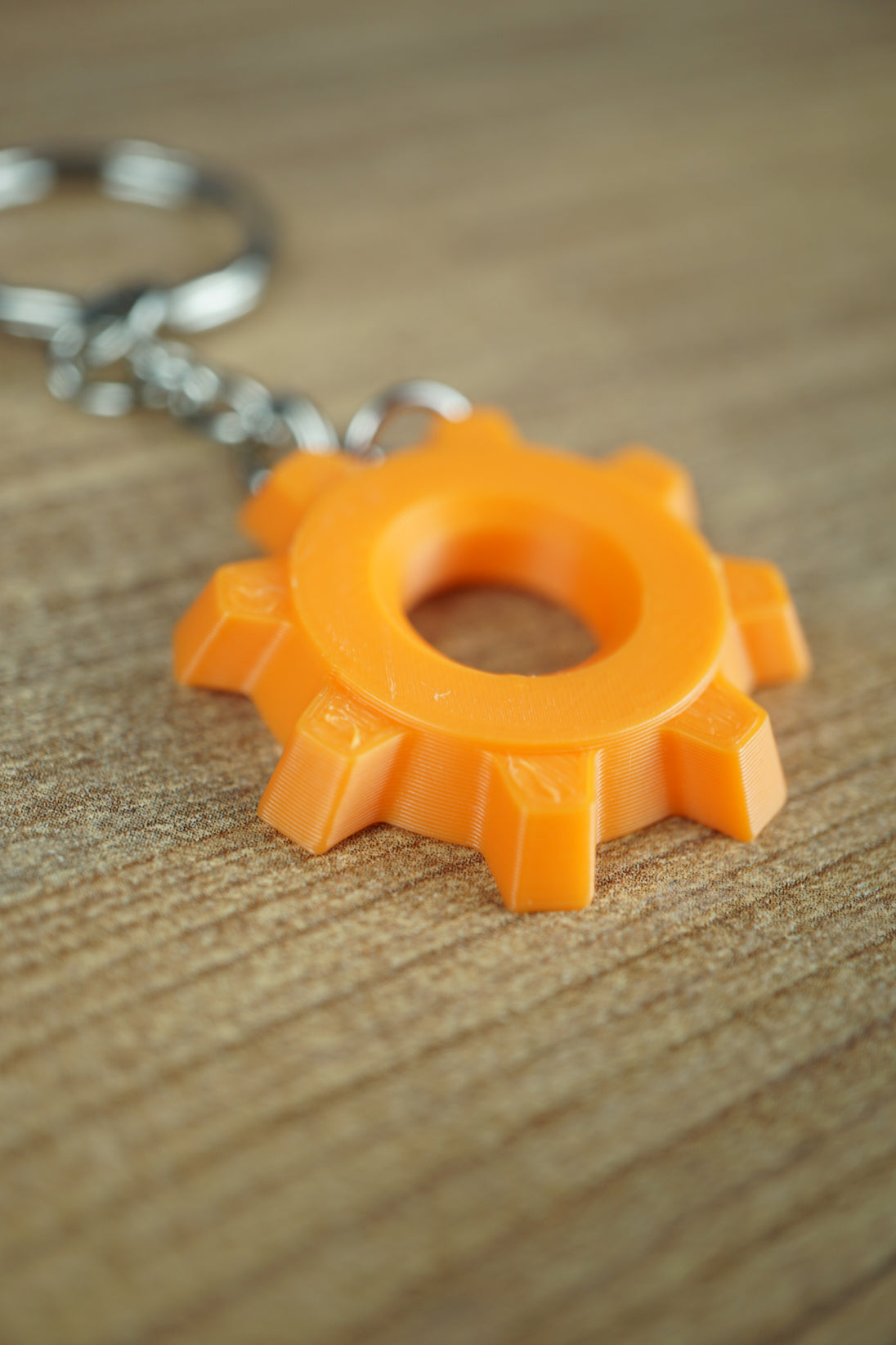 Factorio orange gear cog 3D printed desk ornament