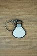 Factorio space science flat keyring white design