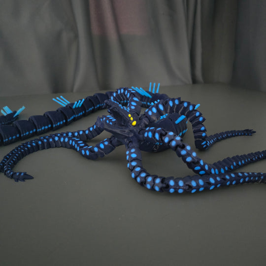 Full View of Gargantuan Leviathan Articulated Toy – Subnautica Fan Model