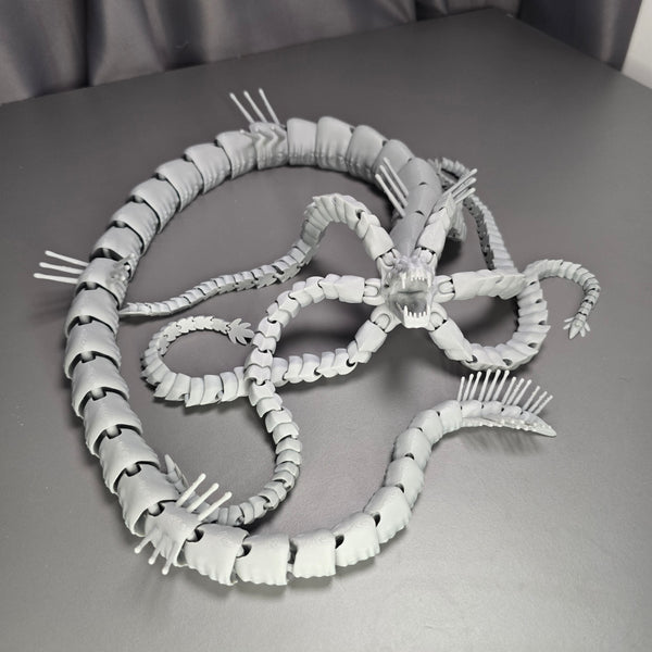 Side Profile of Gargantuan Leviathan 3D Printed Articulated Model
