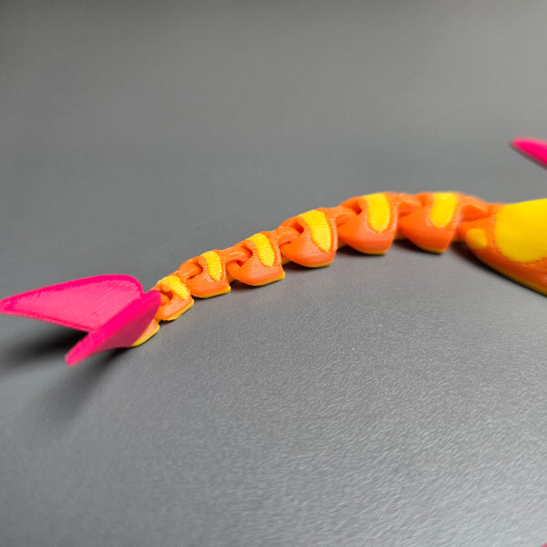 Close-Up of Flexible Segments on Garryfish Tail Model