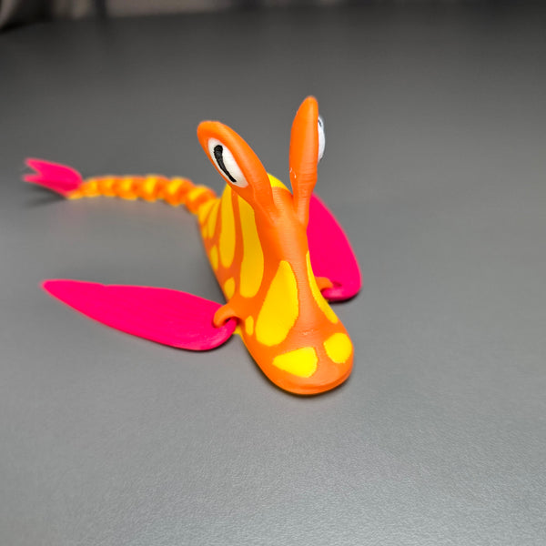 Close-Up of Flexible Segments on Garryfish Model