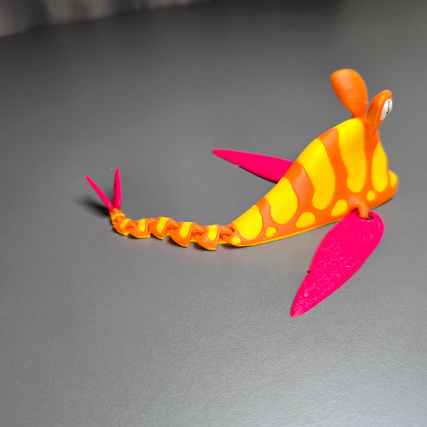 Side View of Articulated Garryfish 3D Printed Toy