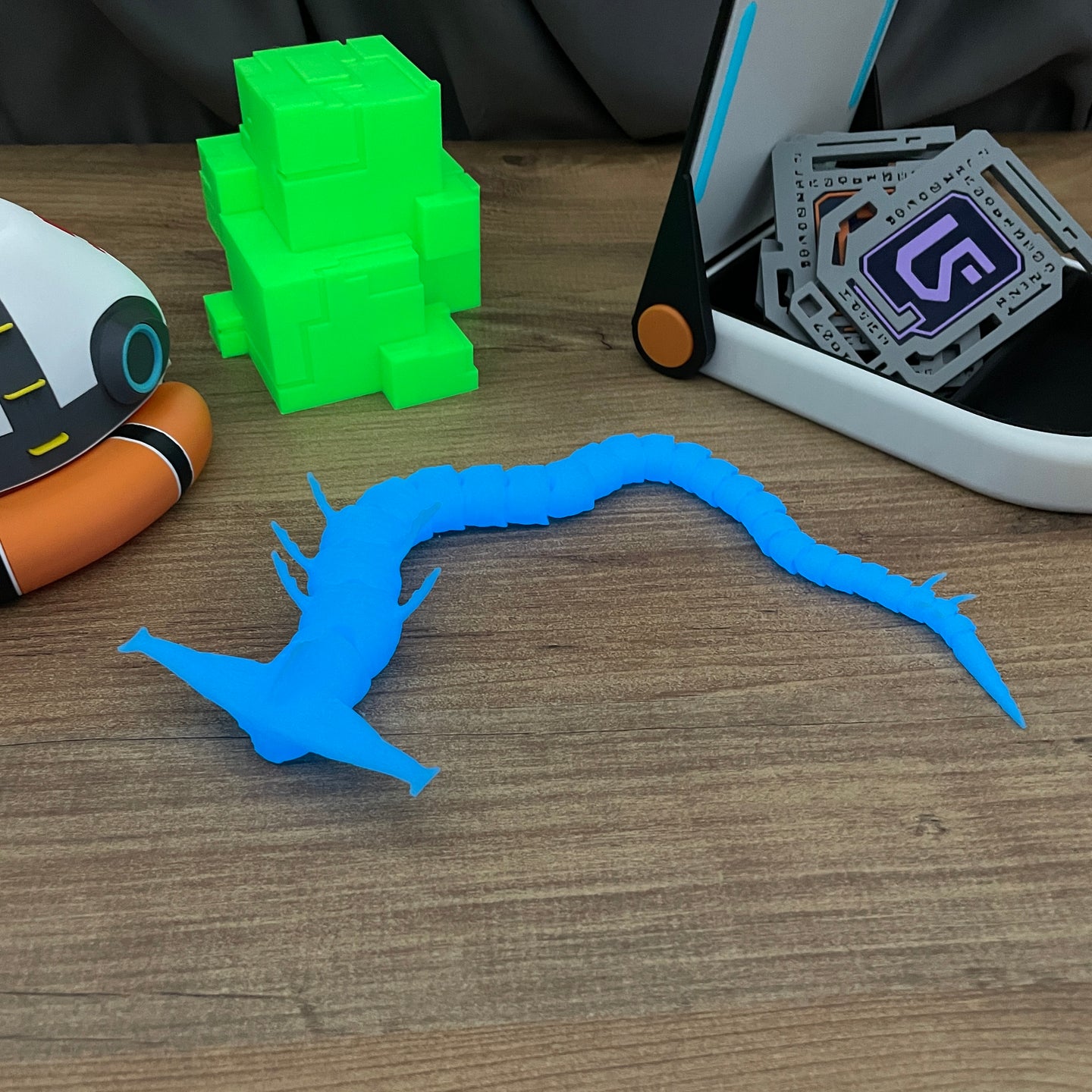 Glow-in-the-Dark Blue Highlights on Ghost Leviathan Toy
