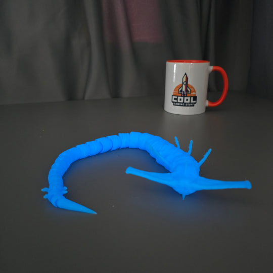 Glow-in-the-Dark Blue Highlights on Ghost Leviathan Toy
