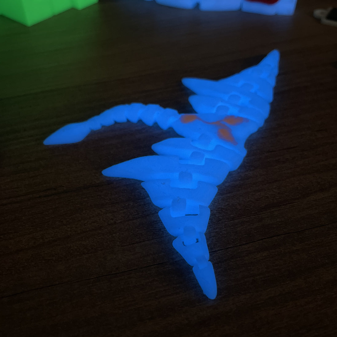 Subnautica Ghostray 3D printed glow-in-the-dark figure