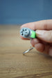 Factorio nuclear fuel model keyring close up