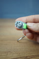 Factorio nuclear fuel model keyring close up