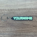 custom minecraft username keychain green glow text
