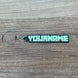 custom minecraft username keychain green glow text