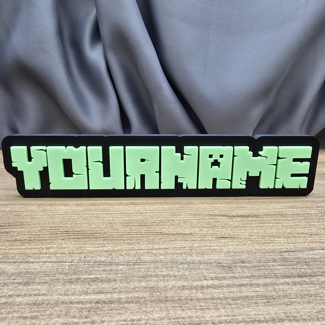 Glowing nameplate minecraft font
