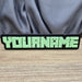 Glowing nameplate minecraft font