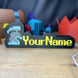  RuneScape Group Ironman Personalised LED Nameplate – Blue Gamer Desk Light