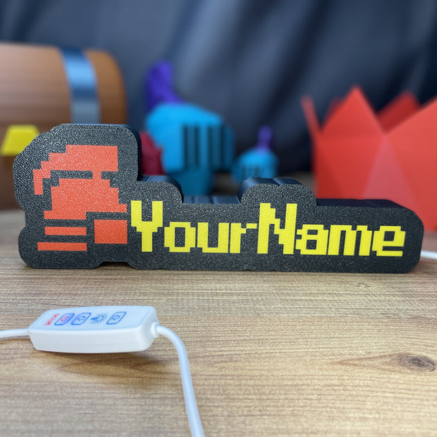 RuneScape Hardcore Ironman Personalised LED Nameplate