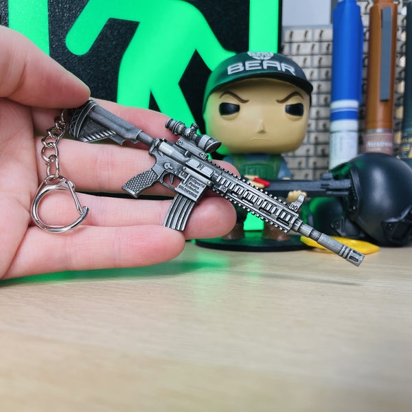 HK 416A5 Assault Rifle Keychain Replica Front View