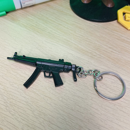 HK MP5 9x19 Submachine Gun Keychain Replica In Hand