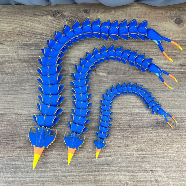 Top View Of Ice Worms Large,Medium and Small 