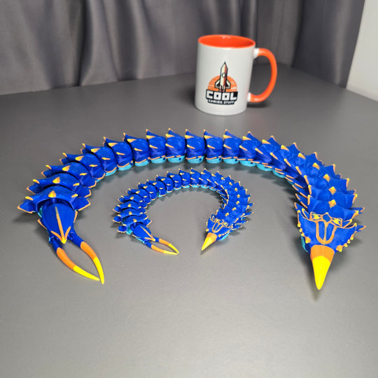 Medium Full Colour Ice Worm Leviathan – Subnautica Below Zero
