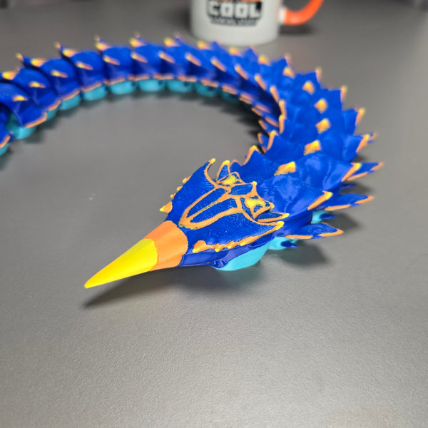 Small Full Colour Ice Worm Leviathan Toy – Subnautica Display
