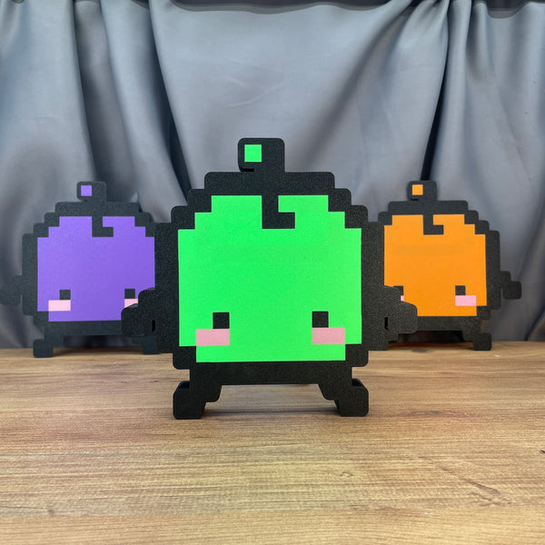 Stardew Valley Junimo LED light box green color on desk
