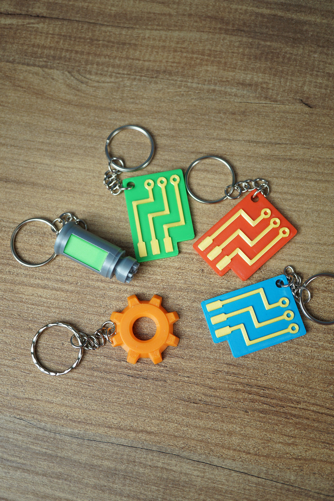 Factorio Keyrings – Circuit, Gear Cog & Nuclear Fuel Gifts