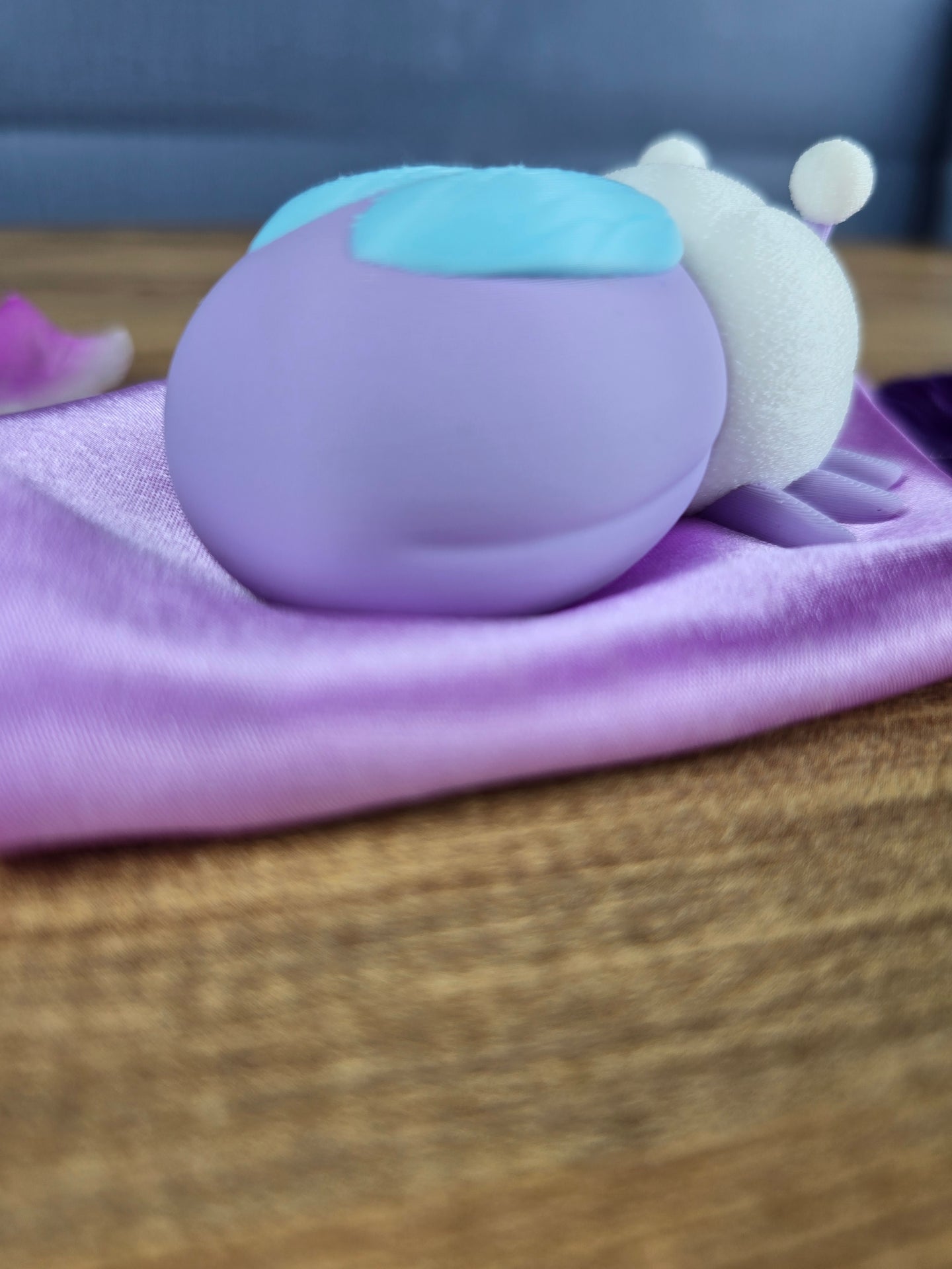 pastel purple blue moth plush gaming collectible item