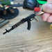 Miniature AK-74 rifle gamer keyring