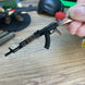 Miniature AK-74 rifle gamer keyring