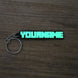 personalised gamer keyring minecraft style font