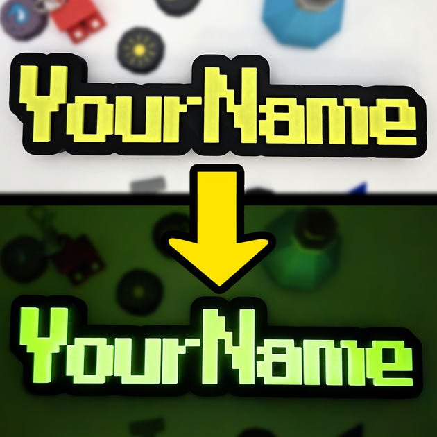 Personalized Glow in the Dark RuneScape Font Nameplates - Cool Gaming Stuff