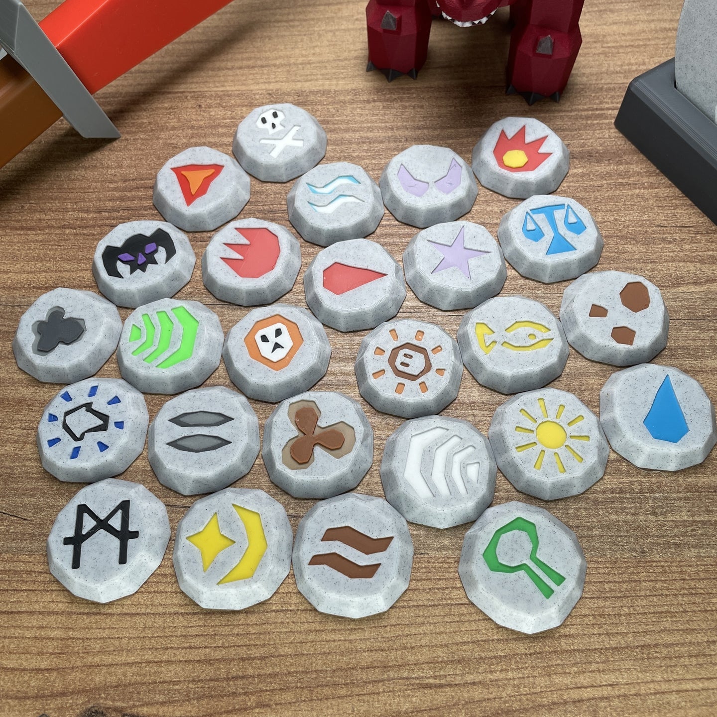 Marble PLA RuneScape rune collectible gift  