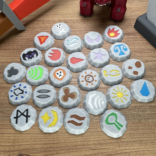 Marble PLA RuneScape rune collectible gift  