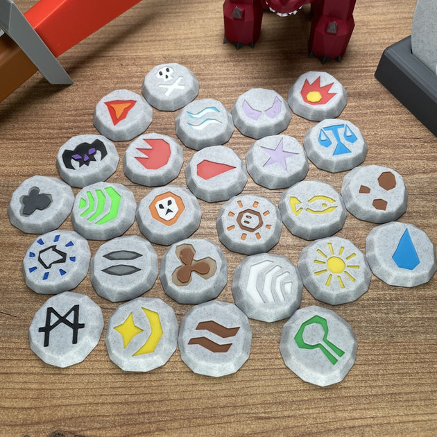 Marble PLA RuneScape rune collectible gift  