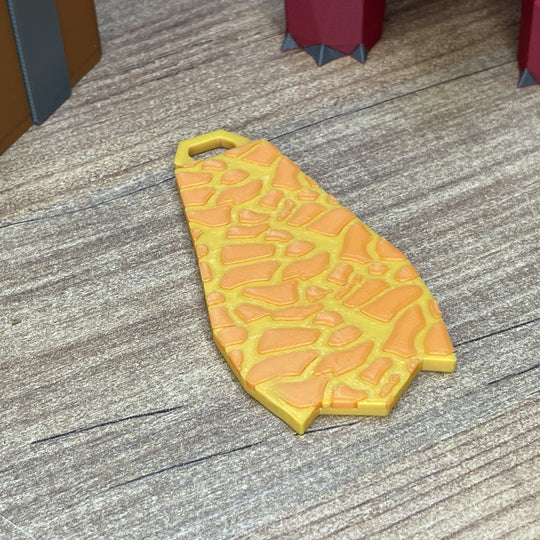 Detailed OSRS Fire Cape keychain display