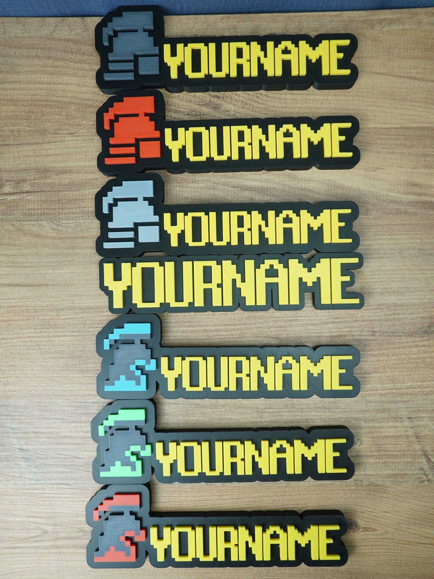 RuneScape Ironman nameplate red grey silver colour variants