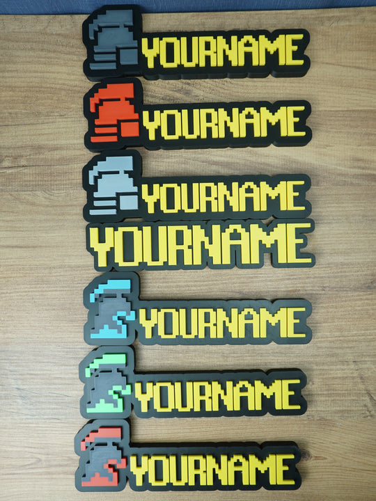 RuneScape Ironman nameplate red grey silver colour variants