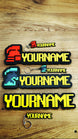 Collection of all osrs nameplates and different sizes, ironman group and ironman and runescape font text 