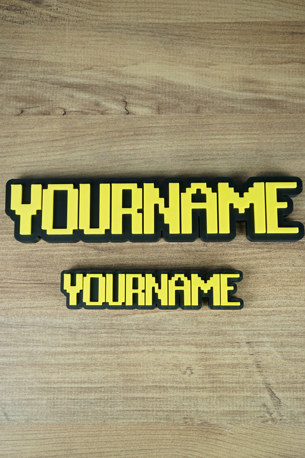 Custom RuneScape font nameplate 3D printed gamer decor